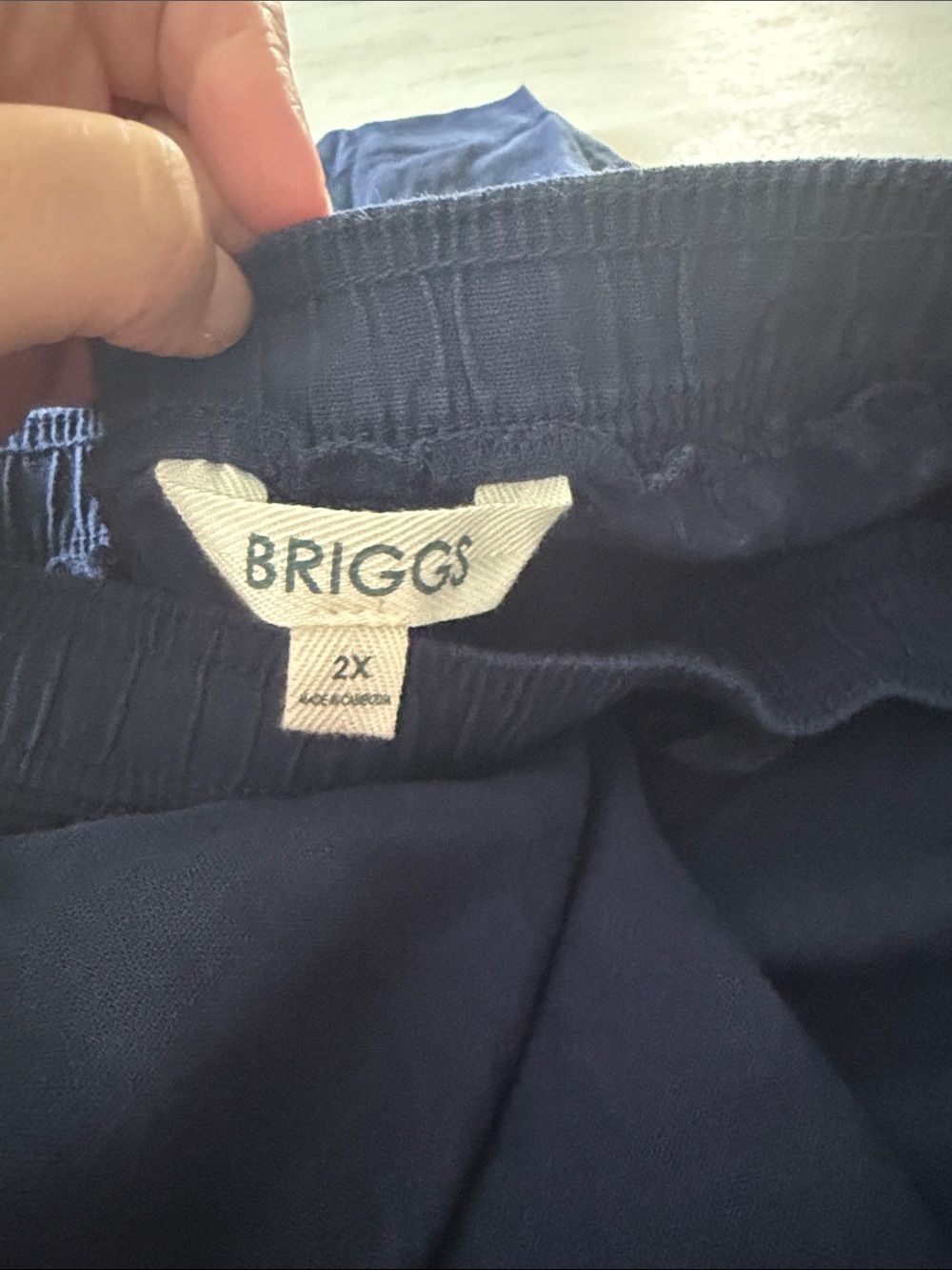 Briggs New York Navy Wide-Leg Drawstring Pants - Picture 8 of 10